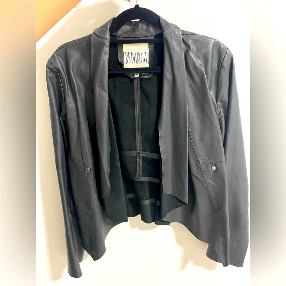 BB Dakota leather biker jacket size medium